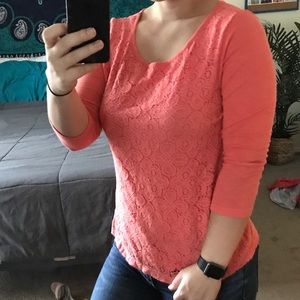 Peach 3/4 sleeve top